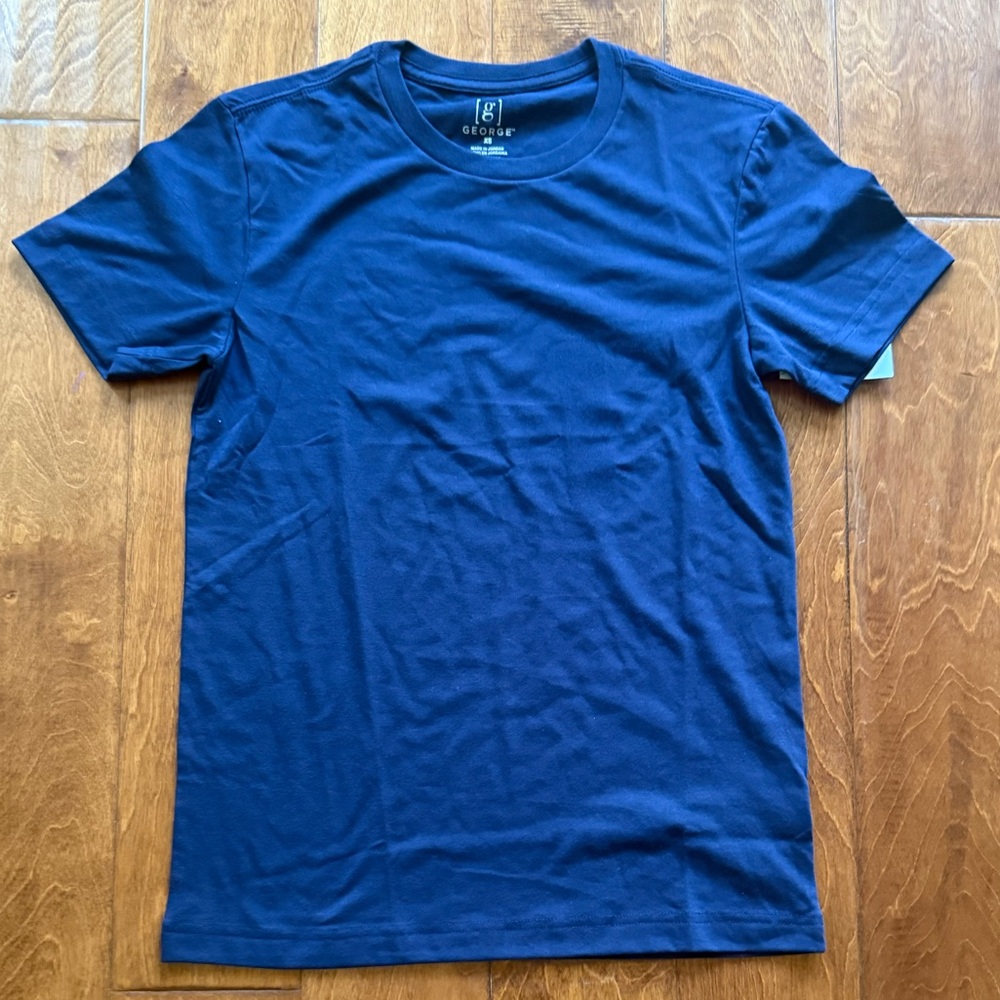NWT Size XSmall George Crew Navy Blue Tee